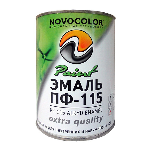  Эмаль Novocolor ГОСТ ПФ-115, салатная (0,9 кг) 