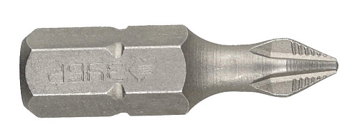  Биты кованые, PH1, 25мм, 2шт хромомолибденовая сталь, тип хвостовика C 1/4", ЗУБР "МАСТЕР" 