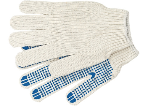  Перчатки х/б, ПВХ-покрытие "Точка", 10 класс, 3 нити 