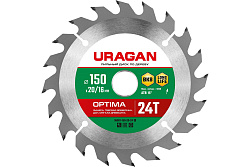  Диск пильный по дереву URAGAN Optima (190х30/20 мм; 36Т) 36801-190-30-36_z01 