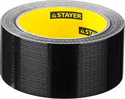  Армированная лента, STAYER Professional 12086-50-25, универсальная, влагостойкая, 48мм х 25м, черная 