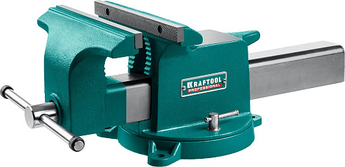  KRAFTOOL STEEL, 250 мм, стальные слесарные тиски 