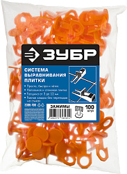  Зажим для системы выравнивания плитки, ЗУБР 100 ШТ, 3386-100 