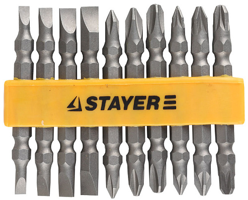  Набор двухсторонних бит MASTER 10 предметов STAYER 2605-H10_z01 