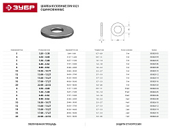  Шайба усиленная М10 DIN 9021 4 шт, оцинкованная, ЗУБР 