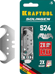  Лезвия крюковидные SOLINGEN (5 шт; S24) для технических ножей Kraftool 09643-S5_z02 