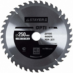  Диск пильный "OPTI-Line" по дереву, 185х20мм, 30Т STAYER MASTER 