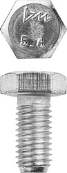  Болт с шестигранной головкой М12x25мм, ГОСТ 7798-70, кл.пр. 5.8, оцинк., 5кг ЗУБР "МАСТЕР" 