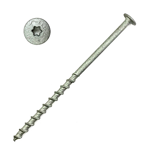  Шуруп (саморез) Rusconnect для пенобетона с прессшайбой Torx 8х100 мм (620810) белый (50 шт) 