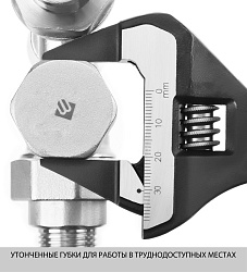  Ключ разводной KRAFTOOL "PROFESSIONAL", фосфатир. покрытие,эргономичная обрезиненная рукоятка,150/34 