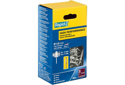  Заклепка из алюминия d4.8x25 мм, RAPID R:High-performance-rivet 200 шт 