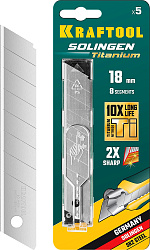  Лезвия сегментированные SOLINGEN (5 шт; 18 мм; 8 сегм.; покрытие TiN) Kraftool 09605-TIN-18-S5_z02 