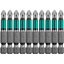  Биты PH2, 50 мм, тип хвостовика E 1/4", 10 шт в блистере KRAFTOOL 