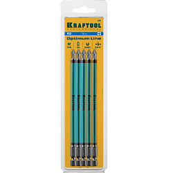  Биты PZ2, тип хвостовика E 1/4", 150 мм, 5 шт в блистере KRAFTOOL 