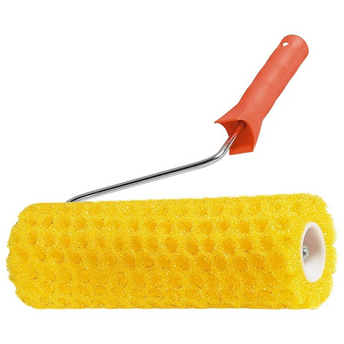  Валик "СТРУКТУРНЫЙ" поролоновый с ручкой, "горошек", 230 мм, D-80 мм // MATRIX 