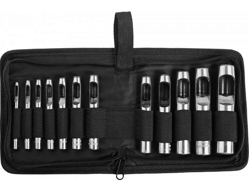  Набор пробойников для кожи, 3-25мм, 15шт, ЗУБР "МАСТЕР" 