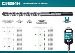  Бур по бетону (10х160 мм; SDS-plus) СИБИН 29312-160-10  