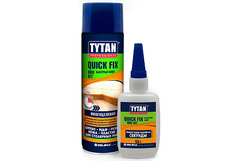  TYTAN PROFESSIONAL клей двухкомпонентный цианакрилатный для МДФ прозрачный 200 мл 62925Р 