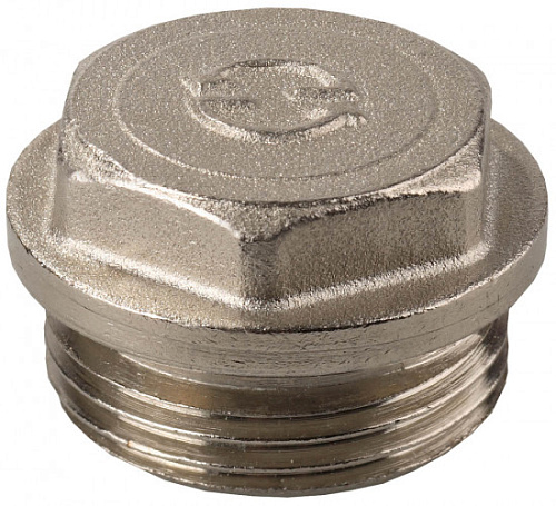  Заглушка GENERAL FITTINGS, 6-ти гранная головка с прижимной шайбой, латунь, наружная резьба, 1/2" 