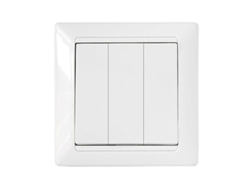  Выключатель 3 клав. (cкрытый, 10А) белый, Стиль, Bylectrica 