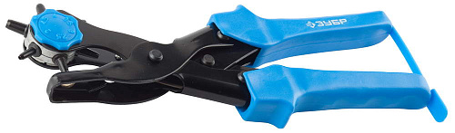  Дырокол ЗУБР "ЭКСПЕРТ" револьверный для кожи, с двурычажным механизмом, 6-в-1, 2-4,5мм 