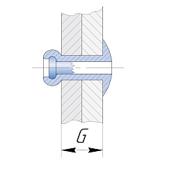  Заклепки 4,8 х 18 мм, 50 шт. (Hobbi) (уп.) 
