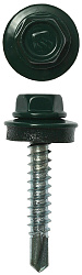  Саморез кровельный D4,8х29 мм RAL6005 Зеленый мох (250 шт) 