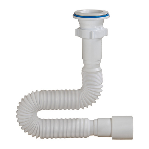  Сифон д/мойки Orio, гофр. 1 1/2"х40/50 мм L=1250 мм,с пласт. решеткой 