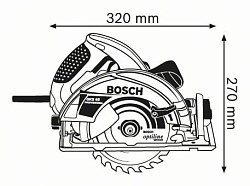  Пила дисковая "Bosch" GKS 65 0.601.667.000 