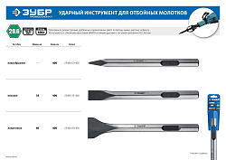  Зубило лопаточное 80x400 мм ПРОФ. Зубр 29380-80-400 
