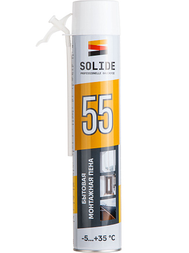  Пена монтажная бытовая всесезонная SOLIDE Foam 55 (750мл) 