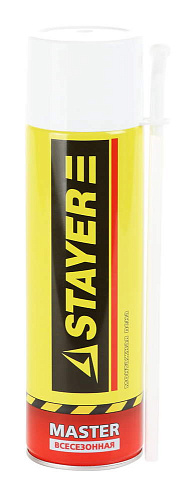  Пена STAYER BlackMAX монтажная, адаптерная, всесезонная, 500мл (12 шт) 
