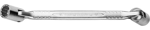  Ключ KRAFTOOL шарнирный двухсторонний, Cr-V, 16х17мм 