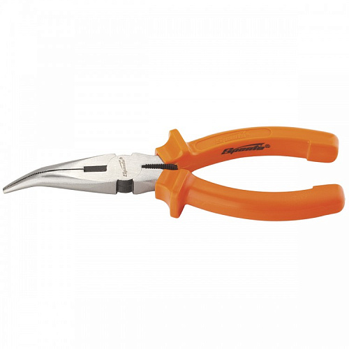  Длинногубцы изогнутые Classic, 160 мм, шлифованные, пластмассовые рукоятки// SPARTA 