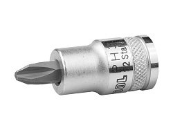  Торцовая бита-головка, материал S2, PHILLIPS, сатинированная, 1/2", KRAFTOOL "INDUSTRIE QUALITAT" 