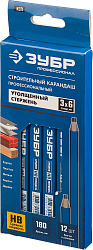  Карандаш профессиональный строительный КСП 180 мм ЗУБР (12 шт) 