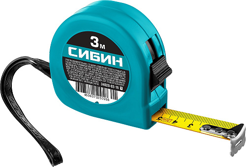  Рулетка в пластиковом корпусе 3м / 16мм  СИБИН 