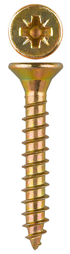  Шуруп потай для дерева желтый цинк D6х120 мм (800 шт), упак 