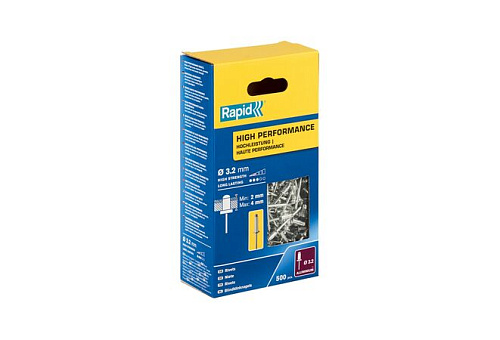 Заклепка из алюминия d3.2x8мм, RAPID R:High-performance-rivet 500 шт 