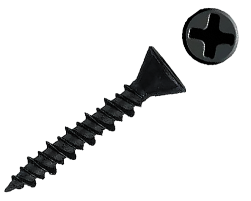  Саморез для крепления ГВЛ, фосфатированный (черный) D3,9х25 мм (1000 шт), упак 