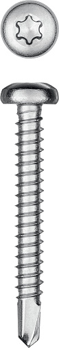  Нержавеющие саморезы DS-P с полукруглой головкой, 38 х 4.8 мм, 200 шт, KRAFTOOL 