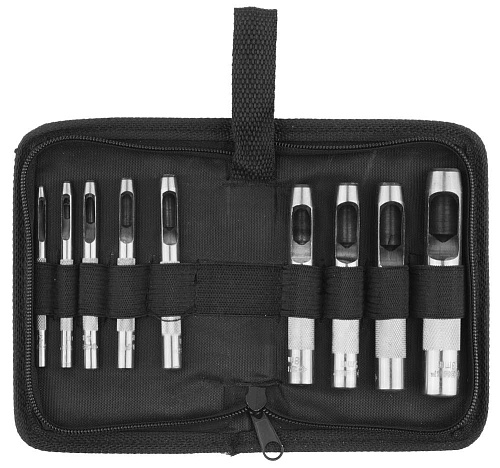  Набор пробойников для кожи, 2-13мм, 9 шт, ЗУБР "МАСТЕР" 