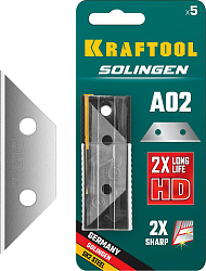  Лезвия трапециевидные сменные PRO SOLINGEN (5 шт; А02) Kraftool 09627-S5_z02 