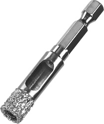  Cверло алмазное универсальное, технология ВВС, d=10 мм, хвостовик HEX 1/4", ЗУБР Профессионал 