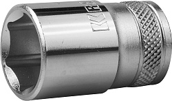  Головка торцовая KRAFTOOL "INDUSTRIE QUALITAT", Cr-V, FLANK, хромосатинированная, 1/2", 16 мм 