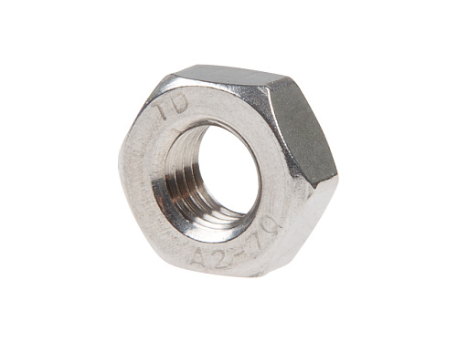  Гайка М8 шестигр., нерж.сталь (А2), DIN 934 (10 шт в зип-локе) STARFIX 