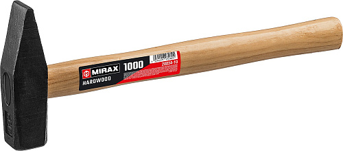  Молоток слесарный с деревянной рукояткой, 1000г, MIRAX  