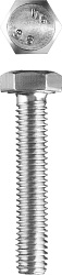  Болт с шестигранной головкой М20x100мм, ГОСТ 7798-70, кл.пр. 5.8, оцинк., 5кг ЗУБР "МАСТЕР" 