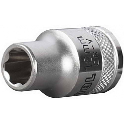  Головка торцовая KRAFTOOL "INDUSTRIE QUALITAT", Cr-V, SUPER-LOCK, хромосатинированная, 1/2", 14 мм 