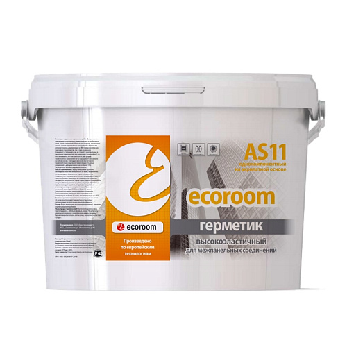  Герметик акриловый Ecoroom AS-11 для межпанельных швов с высокой деформацией (7кг) белый 